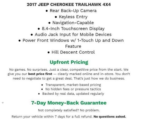 2017 Jeep Cherokee Trailhawk 4x4