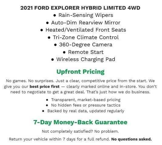 2021 Ford Explorer Limited 4WD