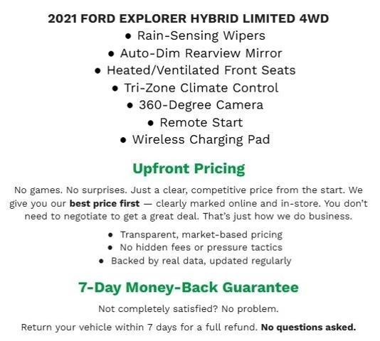 2021 Ford Explorer Limited 4WD