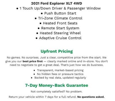 2021 Ford Explorer XLT 4WD **PUSH BUTTON START**REMOTE START SYSTEM**ADAPTIVE CRUISE CONTROL**