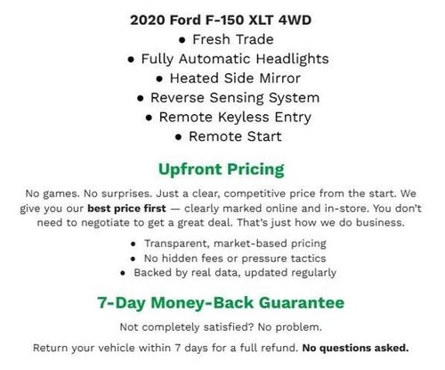 2020 Ford F-150 XLT 4WD SuperCrew 5.5' Box