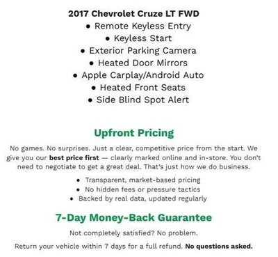 2017 Chevrolet Cruze 4dr Sdn 1.4L LT w/1SD