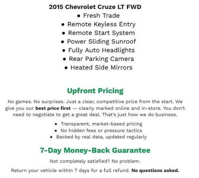 2015 Chevrolet Cruze 4dr Sdn Auto 1LT