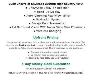 2020 Chevrolet Silverado 2500 HD 4WD Crew Cab 159 High Country