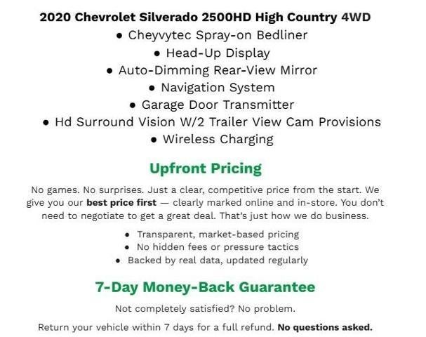 2020 Chevrolet Silverado 2500 HD 4WD Crew Cab 159 High Country