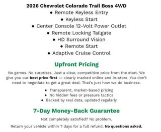 2026 Chevrolet Colorado 4WD Crew Cab Trail Boss