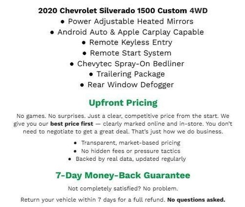 2020 Chevrolet Silverado 1500 4WD Double Cab 147 Custom