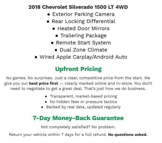 2018 Chevrolet Silverado 1500 4WD Double Cab 143.5 LT w/2LT