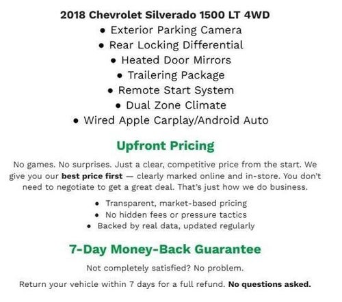 2018 Chevrolet Silverado 1500 4WD Double Cab 143.5 LT w/2LT