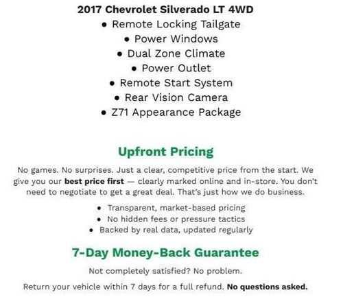 2017 Chevrolet Silverado 1500 4WD DOUBLE CAB 143.5 LT W/2LT **REMOTE START SYSTEM**BACK UP CAMERA**TRAILERING PACKAGE**