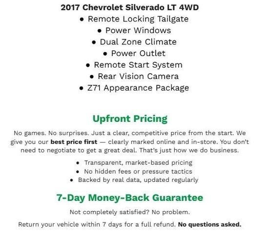 2017 Chevrolet Silverado 1500 4WD DOUBLE CAB 143.5 LT W/2LT **REMOTE START SYSTEM**BACK UP CAMERA**TRAILERING PACKAGE**