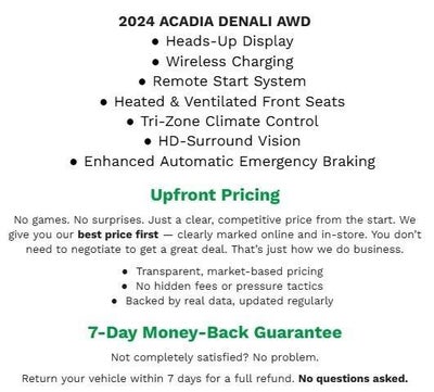 2024 GMC Acadia AWD 4dr Denali