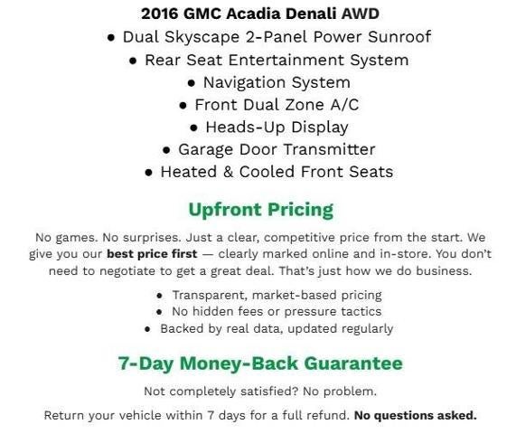2016 GMC Acadia AWD 4dr Denali