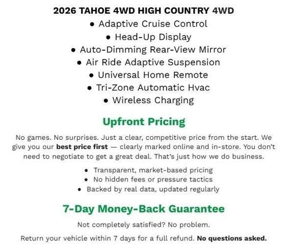 2026 Chevrolet Tahoe High Country 4WD's photo