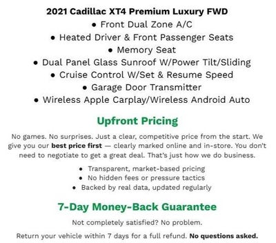 2021 Cadillac XT4 FWD 4dr Premium Luxury