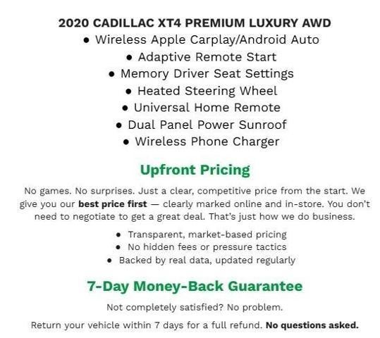 2020 Cadillac XT4 AWD 4dr Premium Luxury