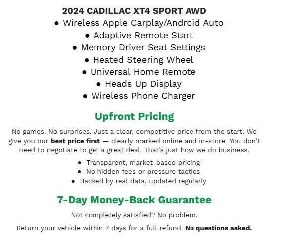 2024 Cadillac XT4 AWD 4dr Sport