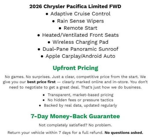 2026 Chrysler Pacifica Limited FWD