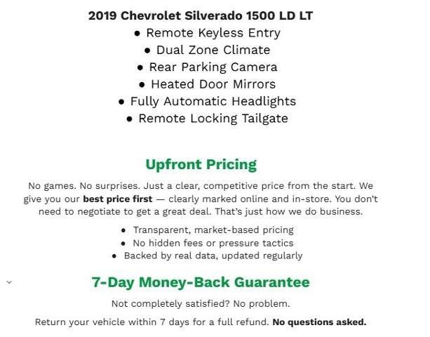 2019 Chevrolet Silverado LD 4WD Double Cab LT w/1LT