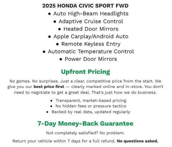 2025 Honda Civic Sport CVT's photo