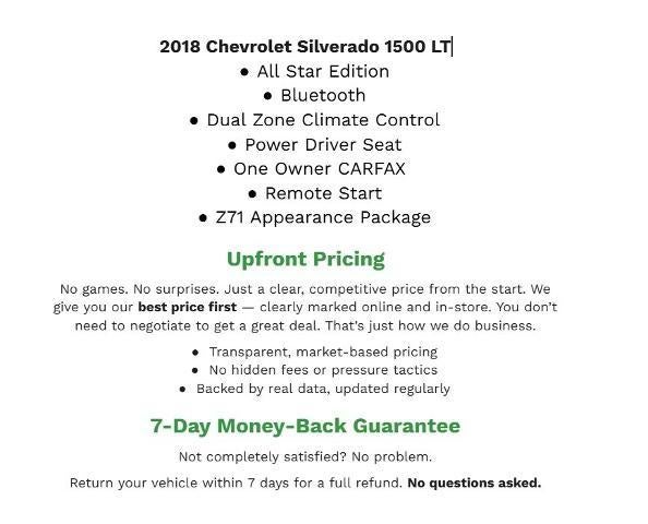 2018 Chevrolet Silverado 1500 4WD Crew Cab 143.5 LT w/2LT