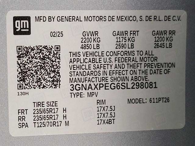 2025 Chevrolet Equinox AWD 4dr LT w/2LT