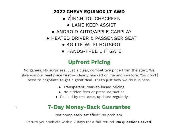 2022 Chevrolet Equinox AWD 4dr LT w/1LT