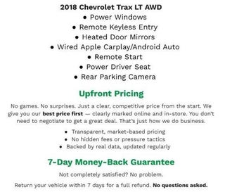 2018 Chevrolet Trax AWD 4DR LT W/2LT **WIRED APPLE CARPLAY/ANDROID AUTO**REMOTE KEYLESS ENTRY**REMOTE START**