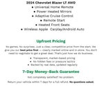 2024 Chevrolet Blazer AWD 4DR LT W/2LT **HEATED FRONT SEATS**APPLE CARPLAY/ ANDROID AUTO**REMOTE KEYLESS ENTRY**