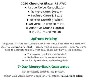 2020 Chevrolet Blazer AWD 4dr RS