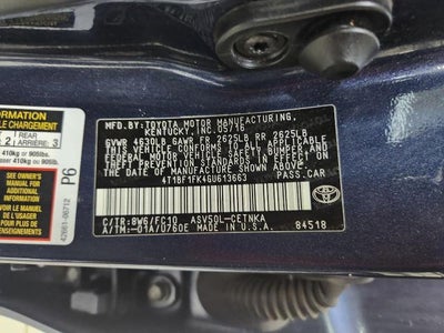 2016 Toyota Camry 4dr Sdn I4 Auto LE