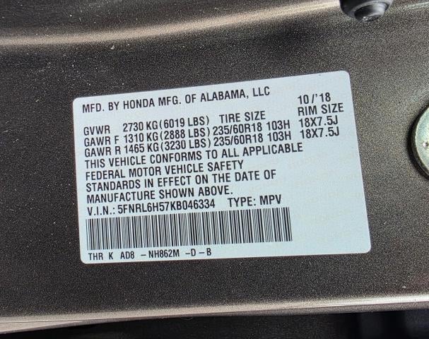 2019 Honda Odyssey EX Auto