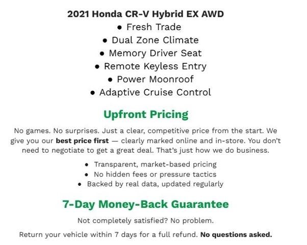 2021 Honda CR-V Hybrid EX AWD