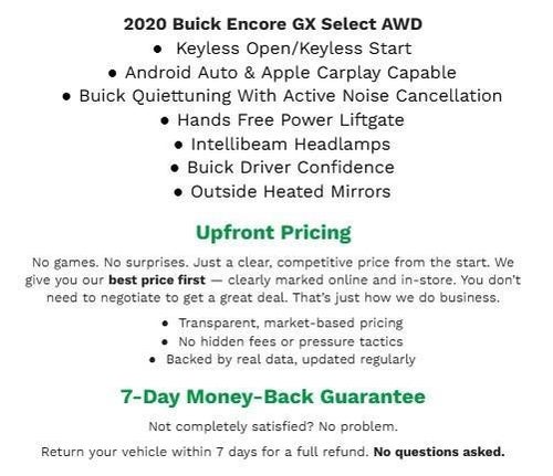 2020 Buick Encore GX AWD 4dr Select