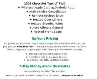 2025 Chevrolet Trax FWD 4DR LT **APPLE CARPLAY/ANDROID AUTO**REMOTE KEYLESS ENTRY**HEATED FRONT SEATS**