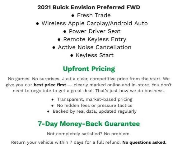 2021 Buick Envision FWD 4dr Preferred